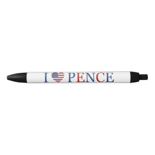 Stylo Noir Patriotique I Heart Love Mike Pence Drapeau