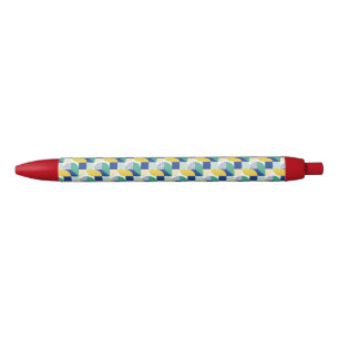 Stylo Noir Patters bleus