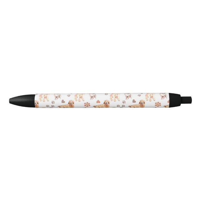 Stylo Noir Patters de la mère de Golden Retriever (Devant)