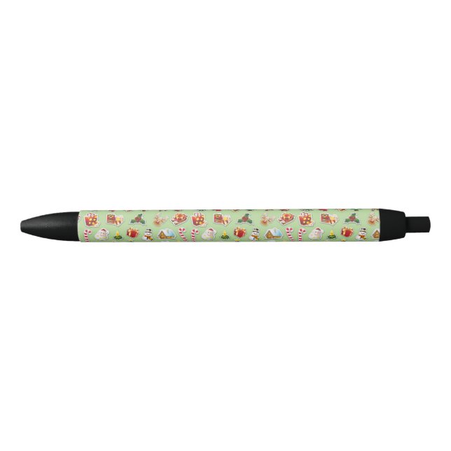 Stylo Noir Patters de Noël (Devant)