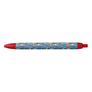 Stylo Noir Patters tropicaux