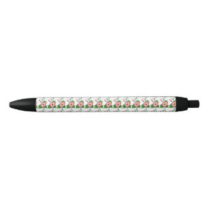 Stylo Noir Pearly Pink Flowers Thunder_Cove