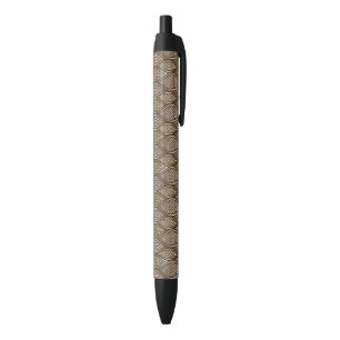 Stylo Noir Peau de serpent stylisée