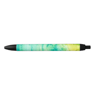 Stylo Noir Peinture aquarelle d'océan abstrait