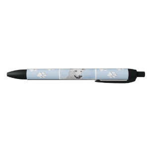 Stylo Noir Peinture blanche de berger - art original mignon