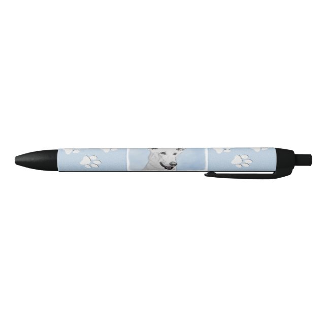 Stylo Noir Peinture blanche de berger - art original mignon (Bas)