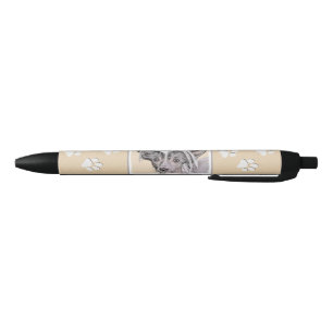 Stylo Noir Peinture Chinoise sans cheveux peint art original 