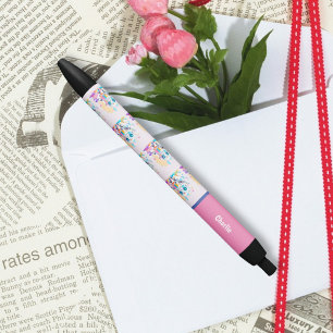 Stylo Noir Peinture de robot amusante et mignonne éclaboussur