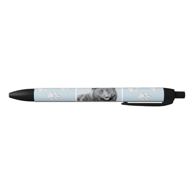 Stylo Noir Peinture de Schipperke - art original mignon de (Bas)