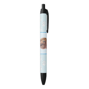 Stylo Noir Peinture de Setter irlandais - Joli art original d