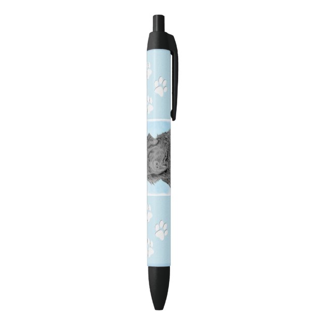 Stylo Noir Peinture de Terre-Neuve - Cute Original Dog Art (Bas (Vertical))