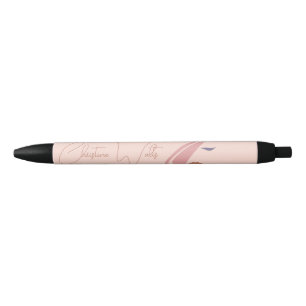 Stylo Noir Peinture minimaliste Peach rose maquillage Artiste