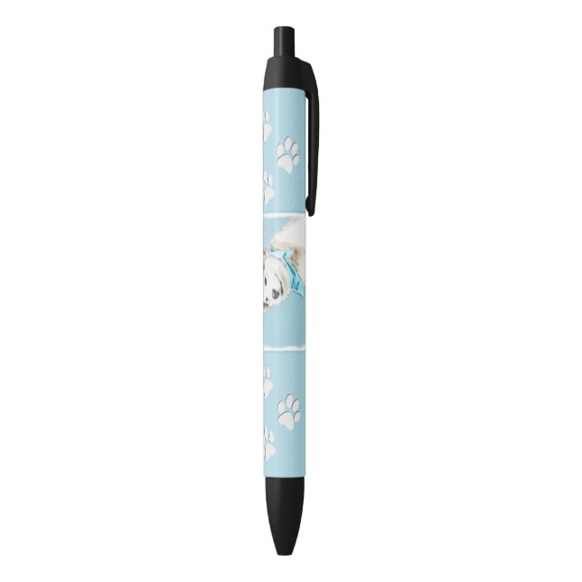 Stylo Noir Peinture Sibérienne Husky Puppy - Art Chien origin (Bas (Vertical))