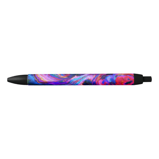 Stylo Noir Peintures à teintes pourpres modernes (Devant)