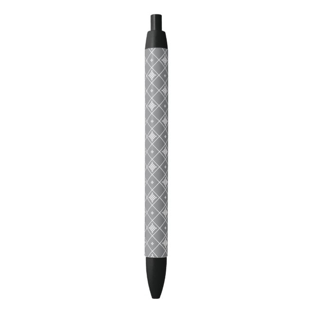Stylo Noir Pendentif croix géométrique (devant Vertical)