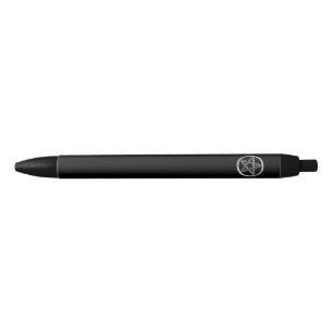 Stylo Noir Pentagramme argenté