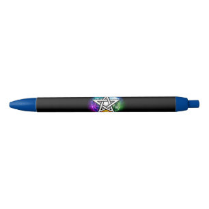 Stylo Noir pentagramme du Wiccan