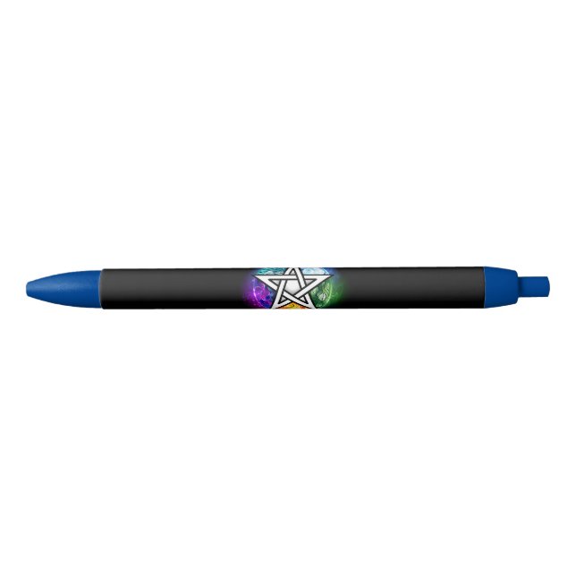 Stylo Noir pentagramme du Wiccan (Devant)
