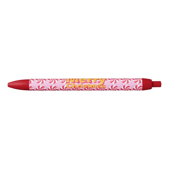 Stylo Noir Peppermenthe rose de Noël (Devant)