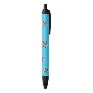 Stylo Noir Perroquet de gris africain de pont en arc-en-ciel