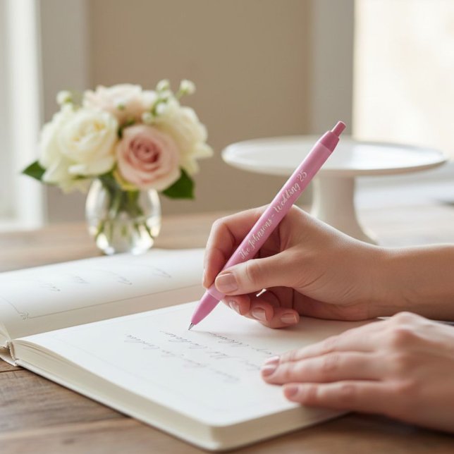 Stylo Noir Personalized guest book, wedding (Créateur téléchargé)