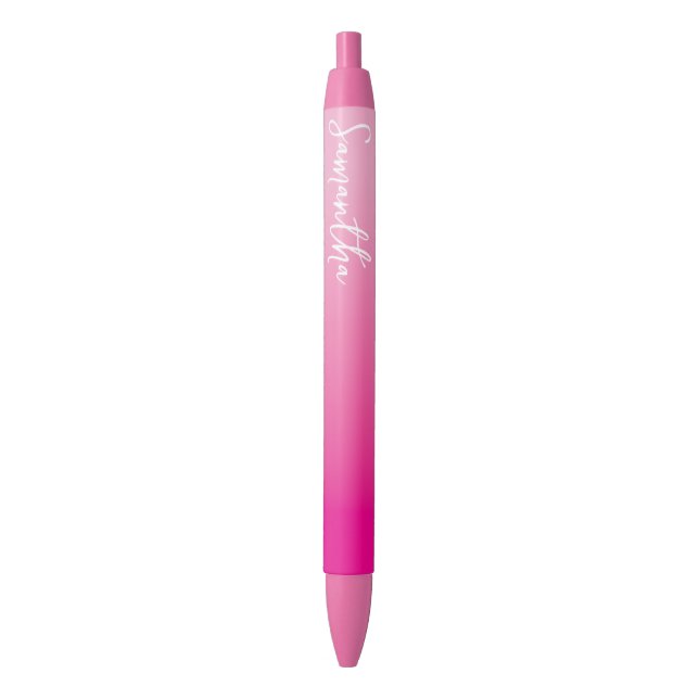 Stylo Noir Personalized Light and Hot Pink Ombre (devant Vertical)