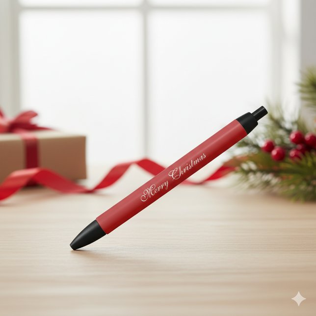 Stylo Noir Personalized Merry Christmas Text Mark Pen for Hol (Créateur téléchargé)