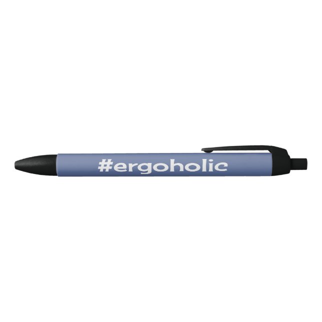 Stylo Noir Personnalisé ajouter nom rowers ergoholic fun (Haut)
