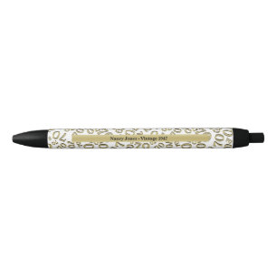 Stylo Noir Personnalisez le 70e cadeau de préférence Gold/W