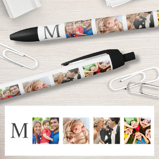 Stylo Noir Photo Custom Family Collage Personnalité de White