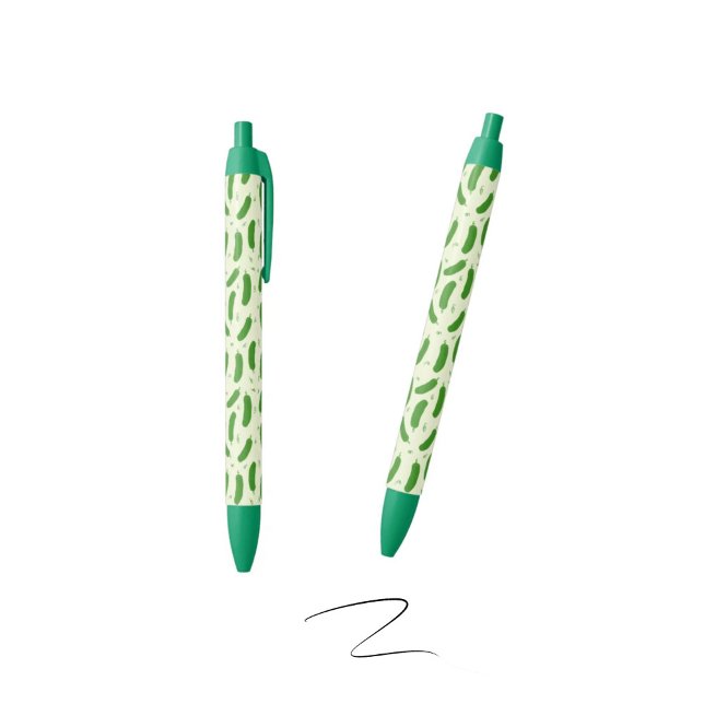 Stylo Noir Pickle & Fresh Collection à motifs (Créateur téléchargé)