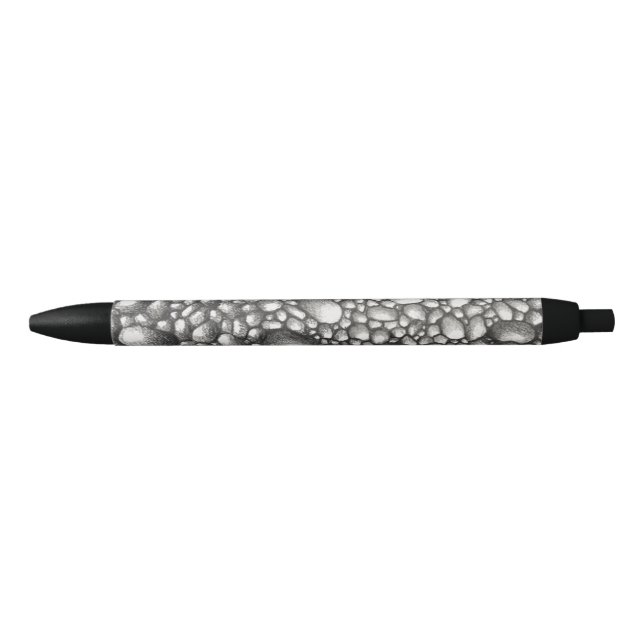 Stylo Noir Pierres Cailloux Galets Dessin au Crayon  (Devant)