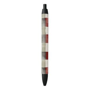 Stylo Noir Pine Vert ivoire Rouge rayures Noël