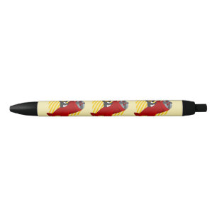 Stylo Noir Pingouin volant dessin animé encre noire