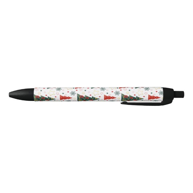 Stylo Noir Pins étoilés de Noël (Bas)