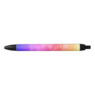 Stylo Noir Plage de Motif de la peinture arc-en-ciel