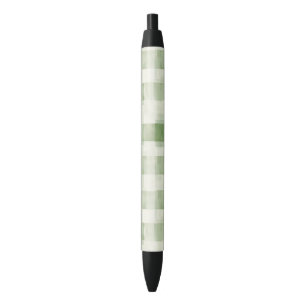 Stylo Noir Plaid à la crème verte de la ferme