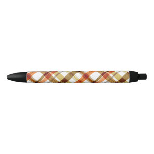 Stylo Noir Plaid Automne