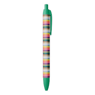 Stylo Noir Plaid écossais abstrait