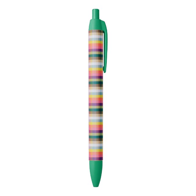 Stylo Noir Plaid écossais abstrait (Bas (Vertical))