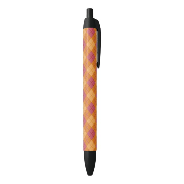Stylo Noir Plaid polarisé dans l'orange et le rose (Bas (Vertical))