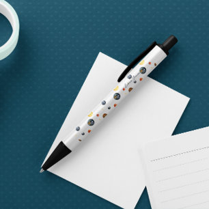 Stylo Noir Planètes Solaire Système Personnalisé