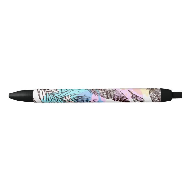 Stylo Noir Plumes de paquetage (Devant)