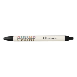 Stylo Noir PMHNP Empreinte de léopard Psychiatrie Santé menta