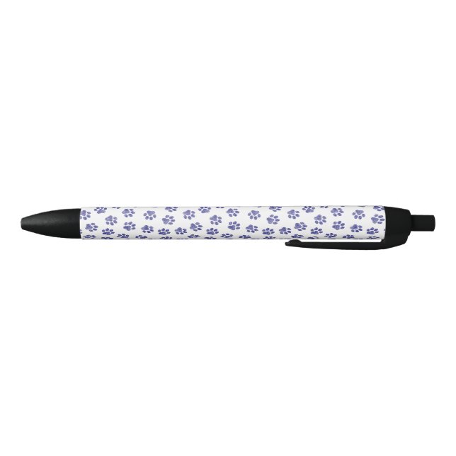 Stylo Noir Poches de Doodle, Paws de Chien, Paws Bleus de Mar (Bas)