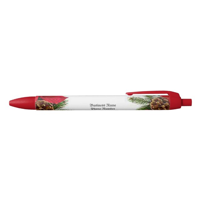 Stylo Noir Poinsettia  (Haut)