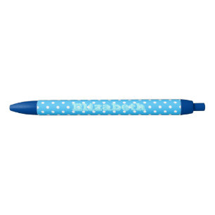 Stylo Noir Point de polka bleu