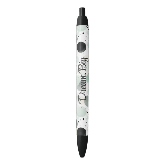 Stylo Noir Points de Crème Noir Menthe Fantaisie   (devant Vertical)