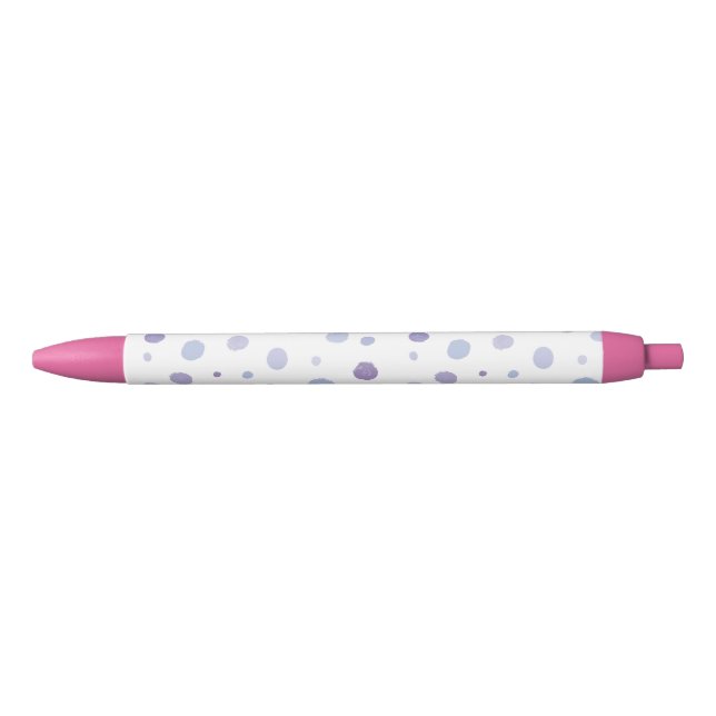 Stylo Noir points noirs peints à la main (Devant)