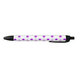 Stylo Noir Points violets, Motif à pois, Points, Pointillé